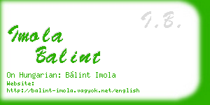 imola balint business card